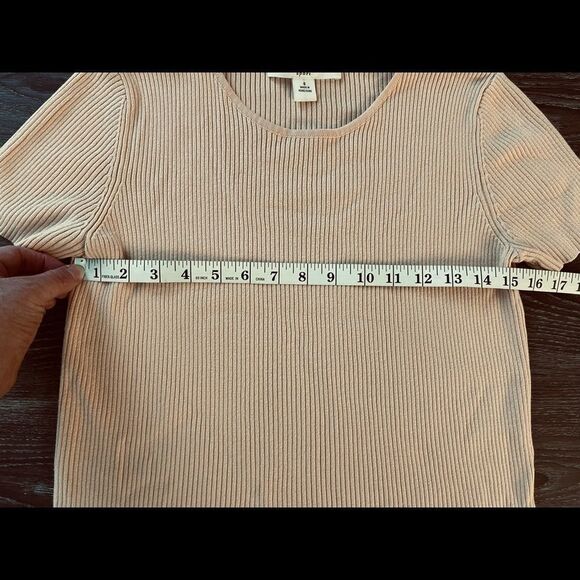 Josephine Chaus Short Sleeve ribbed Sweater top size small - Picture 6 of 10